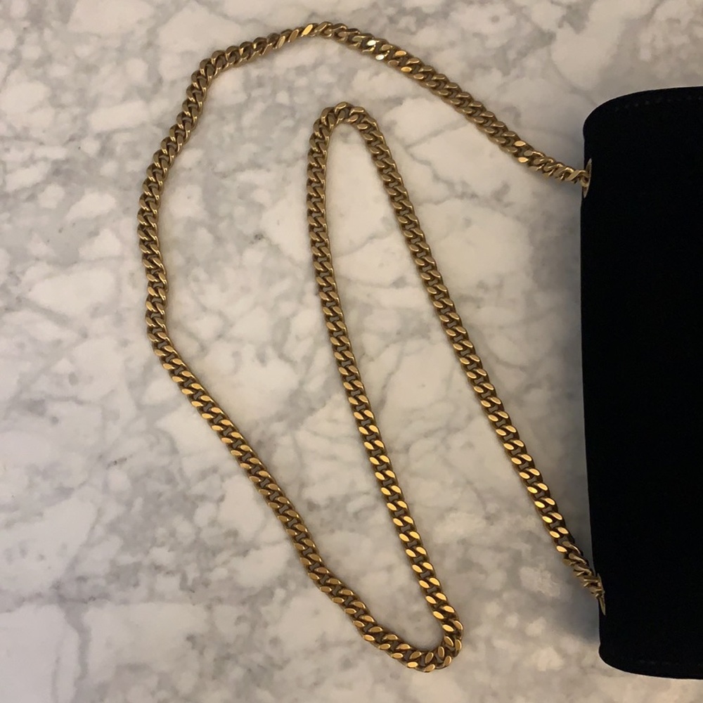 Saint Laurent Kate Monogram Velvet Tassel Bag Black 🖤 - Picture 9 of 11